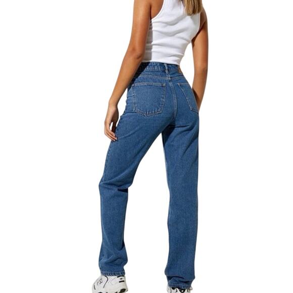 Motel Rocks Cut Out Straight Legs Jeans Medium Wash Women’s size small - Picture 3 of 8